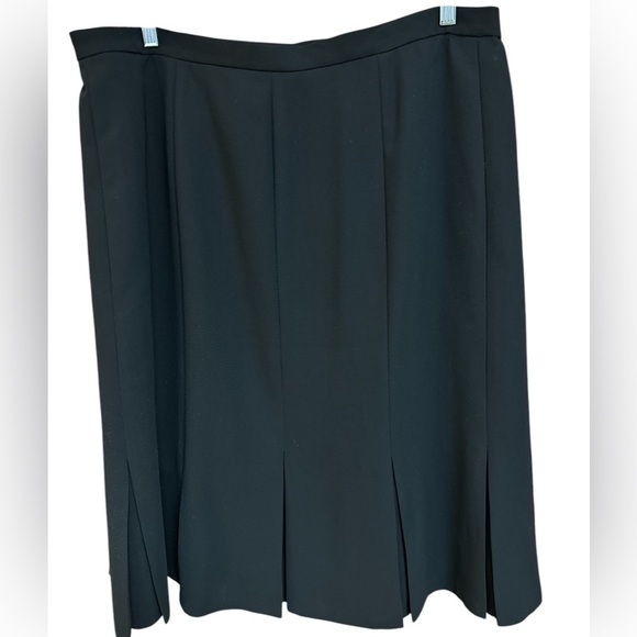 Jones Studio Separates Black Box Pleat Hem Trumpet Flare Dress Skirt 20W - Picture 2 of 9